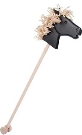 Jamso Design – Cavallo a spina RAPPE | Cavallo bastone, cavallo in legno, cavallo nero