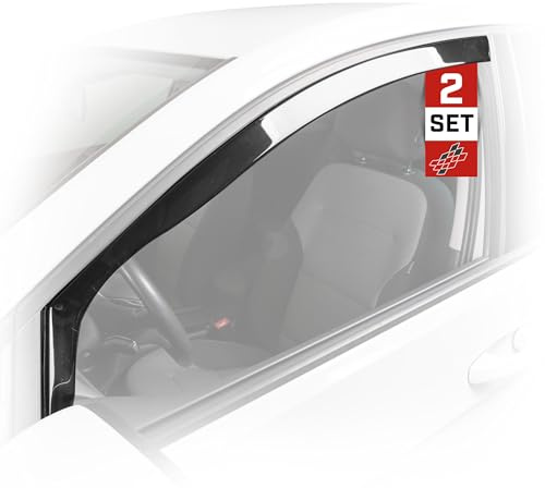 Walser Premium Auto Windabweiser für Opel Mokka/Mokka X (J13) 06/2012-Heute, Passform Regenabweiser Set für Fahrer- und Beifahrerseite, Auto Windabweiser 2 STK.