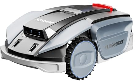 Sunseeker S5 AWD Robot Tondeuse sans Fil Périphérique pour 1600 m² – Navigation RTK + Vision IA, Pentes Jusqu’à 60%, Cartographie Automatique, Multi-Zones, Contrôle Via Application