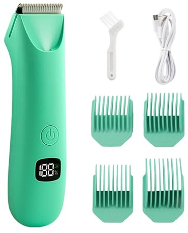 Afeitadoras Corporales para Hombres | Afeitadora Personal Eléctrica con Pantalla Digital - Recortador De Púbico Para Hombres,Uso en Zona Íntima, Testículos, Espalda, Axilas, Pecho, Brazos,