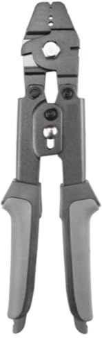 MoSundi Pinza crimpatrice per funi metalliche, 25,4 cm, per manicotti ad anello in alluminio M0.1-M2.0, in acciaio inossidabile con impugnatura antiscivolo, per pesca marittima e industriale