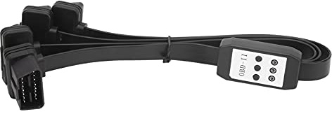 Divisor de Cable de extensión OBD2 de 1 a 3, Adaptador de diagnóstico de 16 Pines con Interruptor, Cable de diagnóstico de automóvil de 1.57 pies para múltiples Dispositivos,