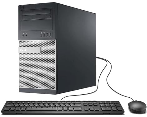 Dell Optiplex 990 Mini Tower Desktop Computer, Intel Core i7-2600, 8 GB RAM, 500 GB SSD, WiFi, Bluetooth, tastiera US QWERTY, Windows 11 Pro (ricondizionato)