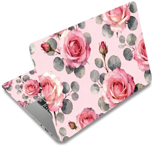 SUPERDANT 3 pegatinas para la piel del ordenador portátil, color rosa, universal, PVC, resistente a los arañazos, no deja residuos, funda para ordenador portátil, para oficina, viajes, dormitorio