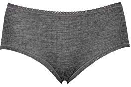 DILLING Culotte midi côtelée pour femme - Laine mérinos bio, Gris foncé, 36
