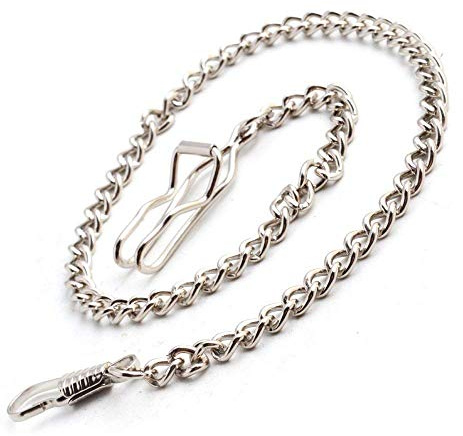 BOSHIYA Pocket Watch Chain, Silver.