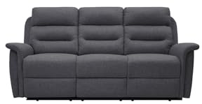 LOUNGITUDE - Canapé de Relaxation Manuel 3 Places en Tissu - Gris foncé
