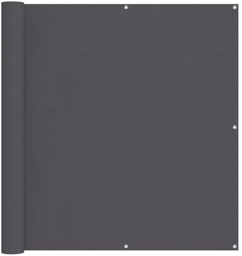 vidaXL Balkon Sichtschutz Bespannung Terrasse Windschutz Sonnenschutz Balkonbespannung Balkonverkleidung Anthrazit 120x400cm Oxford-Gewebe