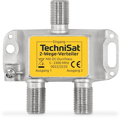 TechniSat Répartiteur 2 Voies - Répartiteur Large Bande avec Passage CC (Compatible DiSEqC, utilisable comme combinateur, utilisable dans Les installations TECHNIROUTER)