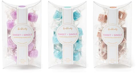 Bonblissity Sugar Scrub Candy 36pcs, For Exfoliating Hands, Feet Turns into Lotions l Lavender Luxury, Ocean Mist, Vanilla Brown Sugar