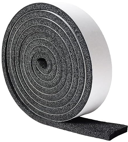 DOBTIM Pipe Insulation Foam Wrap Tape, Self Adhesive with High Resilience for Pipe Insulation Wrap 13 Ft x 2 Inch Wide x 1/2 Inch Thick