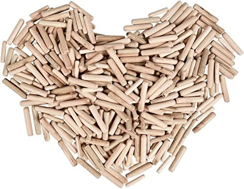 200 pcs Clavijas de Madera，Tacos de madera Tacos ranurados，para Muebles de Carpintería Carpintero Aficionado DIY.