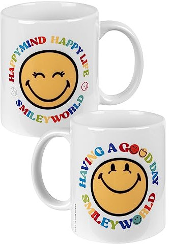 Smileyworld kopp för barn – barnkopp porslin barnkopp färgglad 320 ml