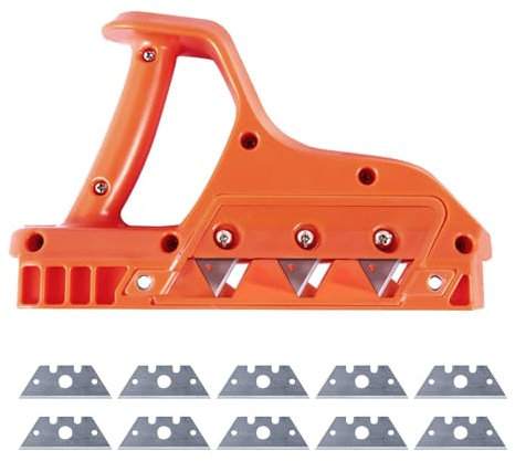 Plasterboard Fast Cutter, Plasterboard Edger Gypsum Board Gypsum Board Chamferer with 45°and 60° Baldes Plasterboard Edger Woodworking Edge Planer Drywall Edge Chamfer Tool (45 ° Blade)