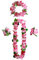 Collane Hawaiane Hula Fiore Leis ghirlande e Plumeria,Ghirlande Hawaiane,Corona Hawaiana,Fiori Hawaiani Leis Luau,con 2 bracciali,1 fasce,per Spiaggia Tema Tropicale Party Decorazione