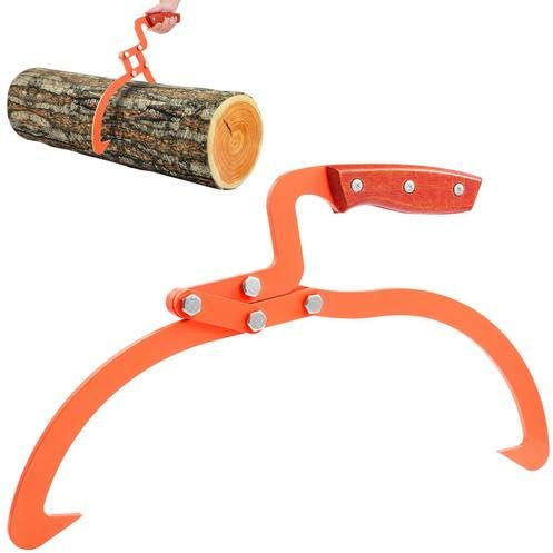 20 Pulgadas (Unos 50,8 cm) Pinza Forestal para Troncos, Pinza Forestal para Elevar Troncos, Pinzas para Arrastrar Troncos, Herramientas para Levantar y Transportar Troncos