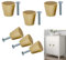 KARELLS Boutons de Porte, Boutons de Tiroir, 6 Pièces Boutons Armoire Ronds, Poignées de Tiroir, Poignée Tiroir Ronds, Poignet de Porte Meuble Cuisine, pour Commode, Armoire, Meuble, Sable doré