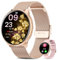 2025 Smartwatch Damen mit ET/HRV/SIRI, 1.39TFT Touch Screen Armbanduhr mit Telefonfunktion SpO2 Schlafüberwachung Menstruationszyklus IP68 Wasserdicht Fitness Tracker für iOS Android (Roségold)