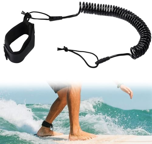 Sup Leash, Leash Sup, Sup Kayak, guinzaglio di sicurezza, passante per piedi retrattile, per tavola da surf, Tpu Paddle Leash con passante per piedi, per tavola da surf (10ft 7 Mm Leash per adulti)