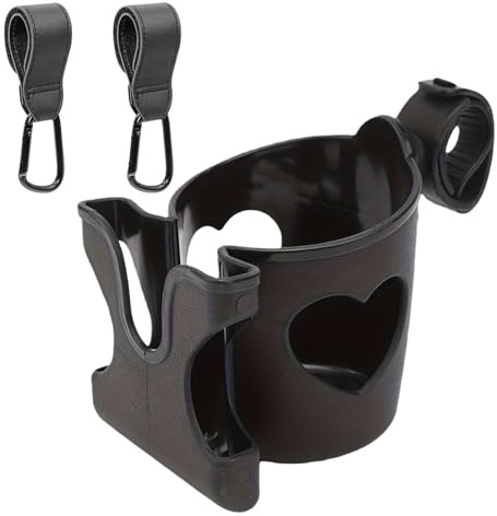 3PCS Pram Cup Holder Universal Set, Pram Cup and Phone Holder, Durable Phone Holder for Prams Suitable for Baby Strollers, Bicycles Treadmills and Wheelchairs