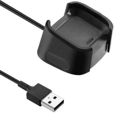 TECHGEAR USB Ladekabel Kompatibel mit Fitbit Versa/Fitbit Versa Lite - USB Lade Kabel Power Cradle Dock Station Kompatibel mit Fitbit Versa/Versa Lite SmartWatch
