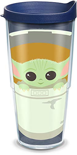 Tervis The Mandalorian Child in Carrier Made in USA Double Walled Insulated Tumbler Travel Cup Keeps Drinks Cold & Hot, 24oz, Classic