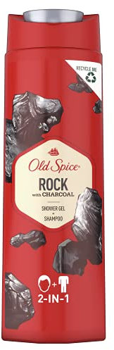 Old Spice Rock Shower Gel & Shampoo for Men 400 ml, Pack of 6