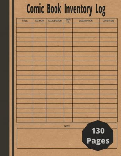 Comic Book Inventory Log: Log Book For Comic Book Collecting and for Comic Collectors