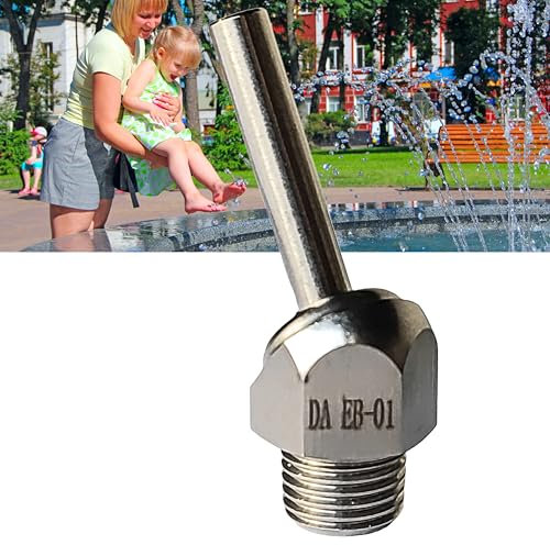 AcquaDECORATIFA getti di vetro per fontane da giardino orientabili in acciaio inox filettatura 1/4 BSPT (EB-01)