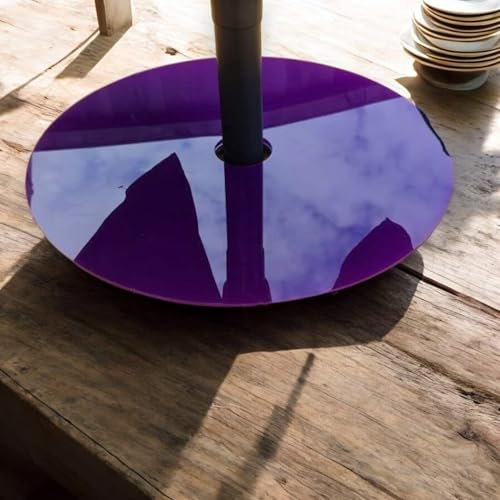 Lazy Susan - Garden Parasol - Acrylic Gloss, Turntable Serving Plates Turquoise Large 38.5cm / 5.4cm hole