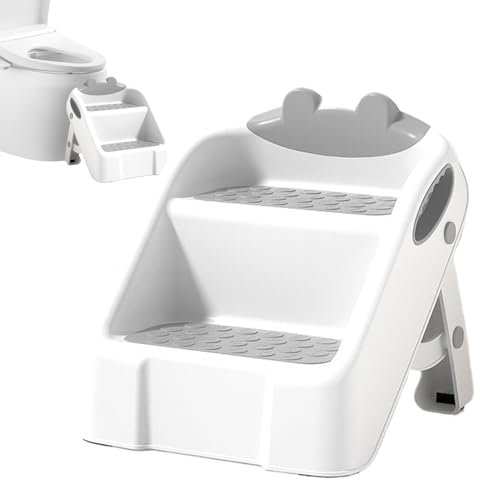 Taburete Plegable para Niños, Taburete De 2 Escalones Niños, Toddler Step Stool, Antideslizante, para Baño, Cocina, Habitación Infantil