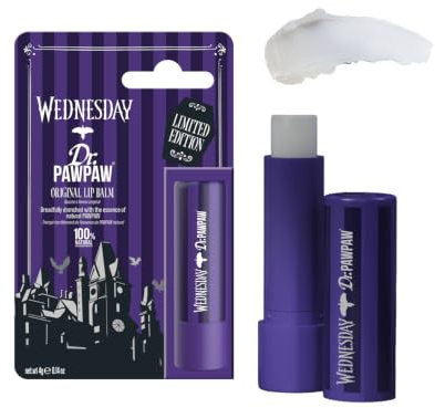 Dr.PAWPAW x Wednesday Original Lip Balm 4g, Natural Fragrance Free Pawpaw Lip Care, Vegan Hydrating Balm for Nourishing Soothing and Moisturising Lips, Giftable Lip Treatment