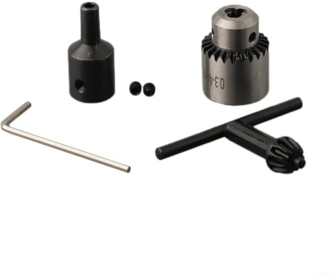 JT0 Motorborrchuck av högkolstål 0,3–4 mm med utbytbar hylsa 4/5/6/8 mm för modellbygge och PCB-borrmaskin (8 mm chuck-set)