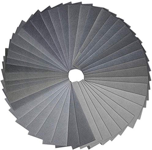 Anezus 90Pieces Sandpaper Assortment 400 to 3000 5000 7000 Grit Wet Dry Fine Sand Paper Assortment for Automotive Sanding Car Painting Wood Furniture Finishing