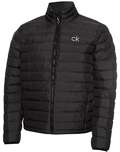 Calvin Klein Hombre acolchado Ripstop chaqueta estirable - Negro - M
