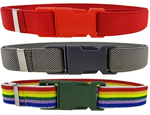 ArtGal SET 3 x GÜRTEL Kindergürtel verstellbar STRETCH für Kinder Baby EU Unisex Elastik-Gürtel MADE IN EU (Modell 8)