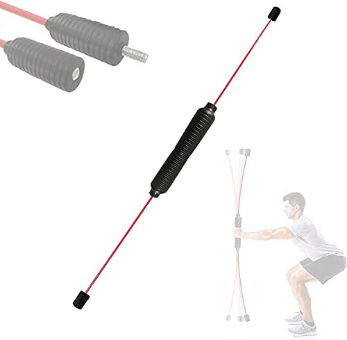 YSDKJ Sport Schwingstab Fitness Swingstick Schwerkrafttrainer zum Trainieren der Tiefenmuskulatur Abnehmbarer Swing Stick, Fitness Tremor Bar, Krafttraining Aerobic Slastic Rod(Color:Red)