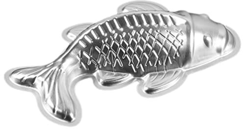 Alipis Aluminum Fish Shaped Mold Pan: 3D Metal Carp Fish Cake Pan Non- Stick Jelly Mold Baking Tin Animal Birthday Cake Pan Baking Cyprinoid