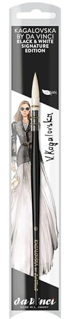 Kagalovska by da Vinci - Casaneo White- Extra Soft, Wavy White Synthetic fibers in a quill with Black Handle for All Media (0)