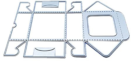 Troqueles de corte de metal cuadrados huecos en 3D, plegables para estuche, plantillas de álbumes de recortes, troqueles de corte y sellos