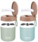 Jostift Lot de 2 récipients isothermes en acier inoxydable pour enfants - Avec cuillère - 430 ml - Isolation sous vide - Récipients de conservation au chaud - Récipients alimentaires pour bébé - Pour