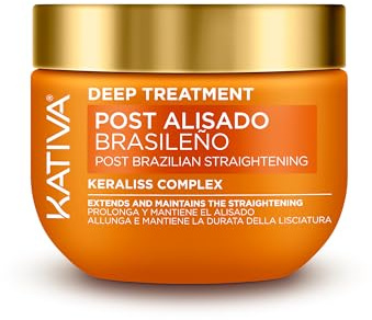 KATIVA Post Lisciante Brasiliano Deep Treatment | Nutrizione e Idratazione | Effetto Anticrespo | 300 ml | Nutre e idrata profondamente i capelli lisciati, lasciandoli più morbidi e con lucentezza