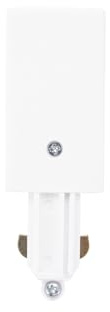 Ledvion - Conector de alimentación de riel monofásico (blanco), accesorio de riel monofásico de integración perfecta, sistema de iluminación, accesorio de iluminación de riel