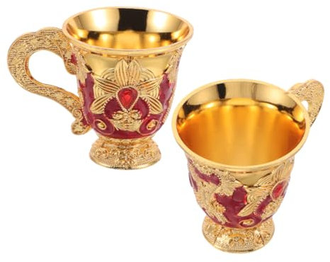 Cabilock Lot De 2 Tasses De Purification D'Eau Vintage Pour Fête Banquet Calice Décorations De Fête Médiévales Gobelet Vintage Calice Médiéval Tasse À Thé En Alliage De Zinc