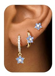 Chriscoco 3 Paia Orecchini Donna Oro/Argento Anallergici Set Orecchini Cerchio Piccoli Piercing Orecchio