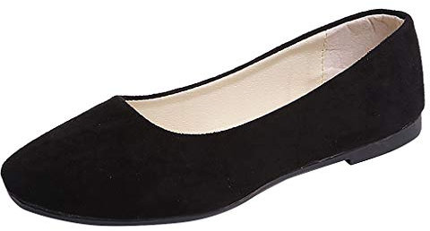 Planas bailarinas para mujer, elegantes, monocolor, zapatos de noche, clásicos, planos, cómodos, zapatos individuales, sin cordones, zapatos de ballet, zapatos ligeros, zapatos de verano, informales