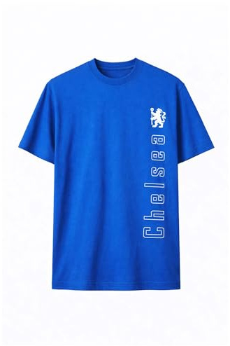 Official Chelsea Football Club Graphic T-Shirt – Men’s Royal Blue Football Supporter Tee (UK, Alpha, XL, Regular, Regular)