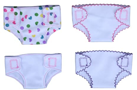 4 pañales para muñecas, Ropa Interior con Estampado Floral para muñecas de 14 a 16 Pulgadas, Ropa y Accesorios para , pañales
