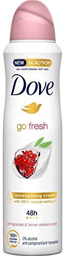 3x Dove Women Deodorant Spray Go Fresh – granatäpple och citron Verbena – 250 ml