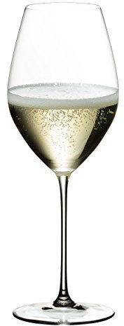 RIEDEL Veritas Champagner Weinglas, 4er Set, klares Kristallglas, premium maschinell gefertigt